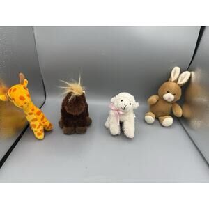 Small Plush Lot Giraffe Horse Lamb Bunny Stuffed Animals Toy Bundle